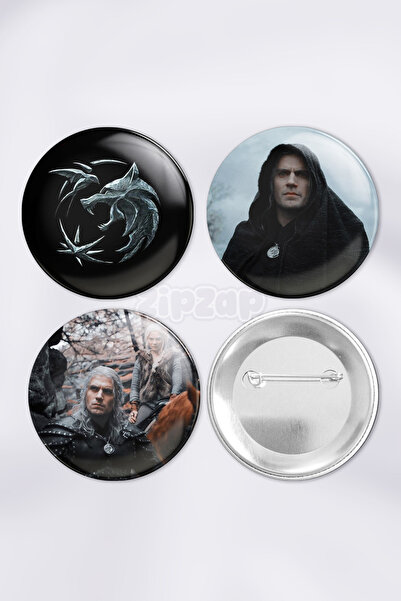 ZipZap مجموعة شارات زينة للحقائب من The Witcher no2 مع دبابيس (3 قطع)