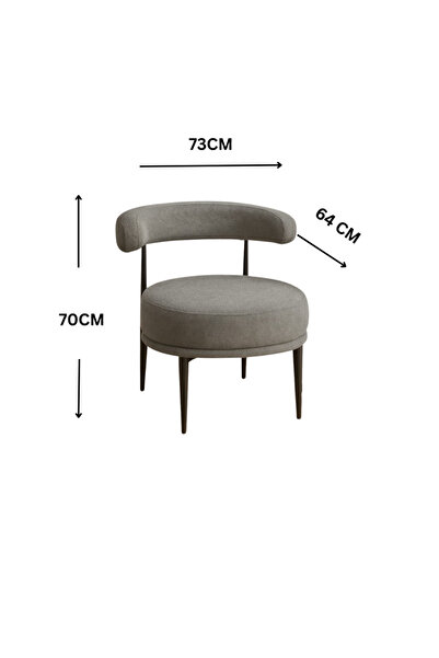 Ebticar Dark Grey Fabric Lounge Chair – Minimalist Modern Comfort