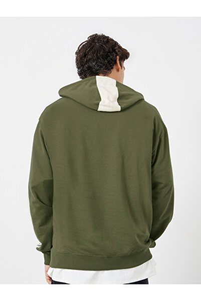 Styli Men Eco Earth Relaxed Fit Cut and Sew Detail Hoodie