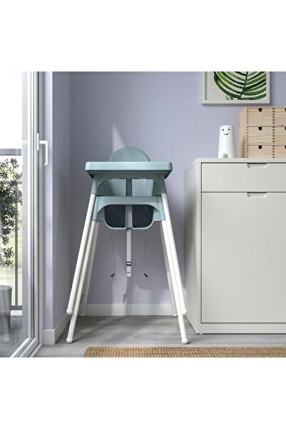 IKEA Unisex Mavi Antilop Tepsili Mama Sandalyesi