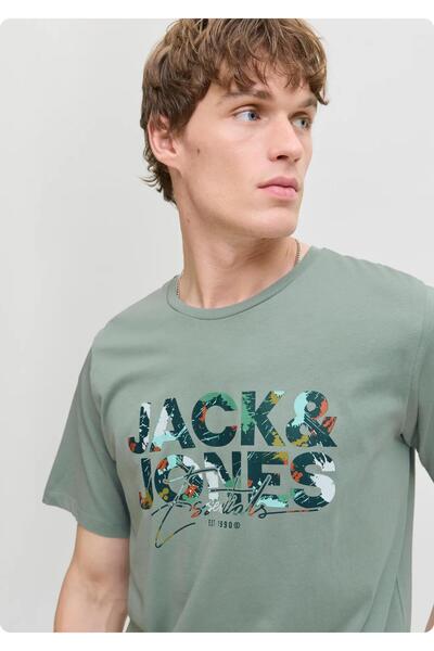 Jack & Jones JACK&JONES 12278523 JJGEOLAS TEE 0 YAKA KISA KOL TSH
