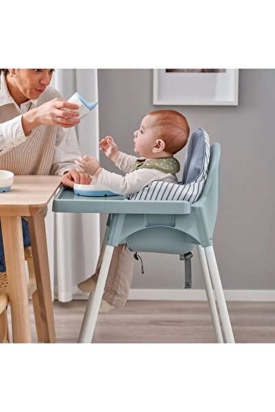 IKEA Unisex Mavi Antilop Tepsili Mama Sandalyesi