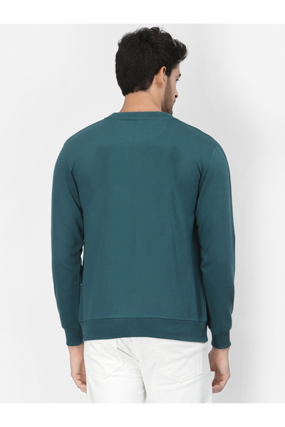 PAUSE By Styli Men Teal Regular Fit Zip-Up Jacket