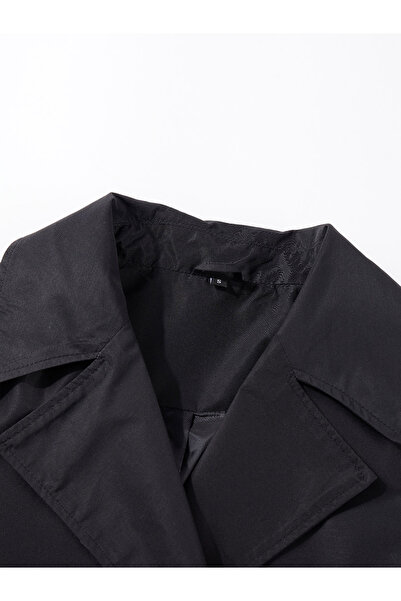 Take Two By Styli Solid Belted Button Longline Trench Coat