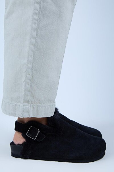 Manijero (Holly 2 Fur) Women's Genuine Leather Belt Buckle Sabo Black Sandals