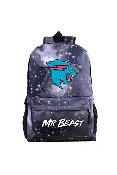 OEM Rucsac Benobby Kids Mr. Beast, cu capacitate mare, reglabil, unisex, gri