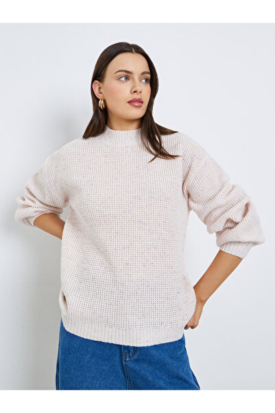 Styli Regular Fit Chunky Knit Mixed Yarn Sweater