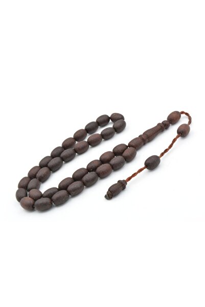 Murty99 Systematic Capsule Cut Wrist-Length Linen Brown Fiber Prayer Beads
