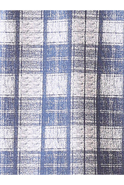 Anthrilo By Styli Kids Blue Checkered Cotton T-Shirt and Shorts Set