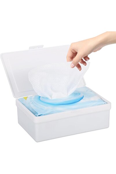 SYOSI موزع مناديل مبللة قابل لإعادة الاستخدام مع غطاء قلاب، علبة صغيرة من الب...