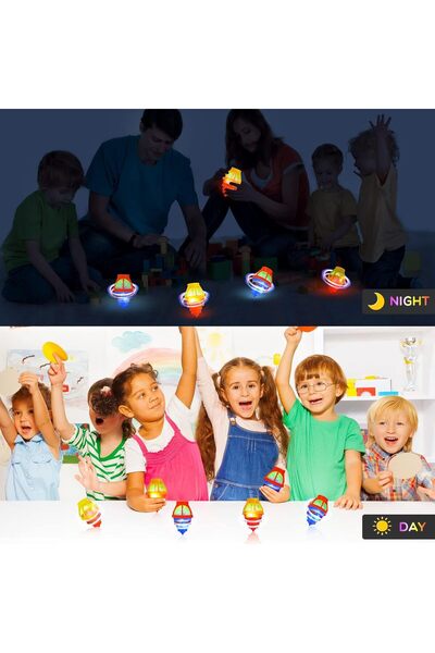 Generic LED Light-Up Spinning Tops with Gyroscope, Flashing Colorful Spinners, Party Favors - 24 Pack (Rando