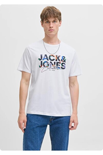 Jack & Jones JACK&JONES 12278523 JJGEOLAS TEE 0 Gât cu guler scurt, mânecă scurtă TSH