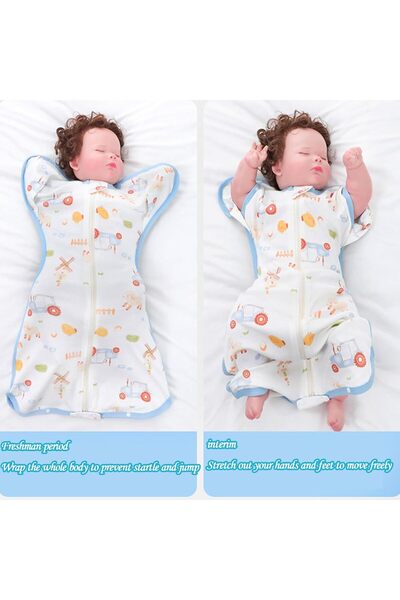 Generic Newborn Baby Swaddle Blanket 0-6 Months, Ultra-Soft Plush with Arms, Wearable Sleeping Bag, Spandex,
