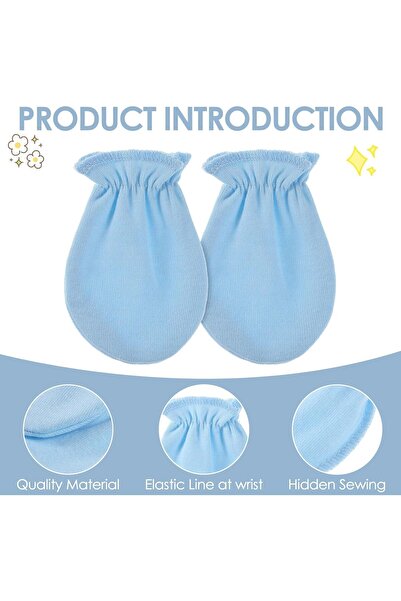 Generic 6 Pairs Newborn Baby Cotton Scratch-Resistant Mittens (0-6 months)