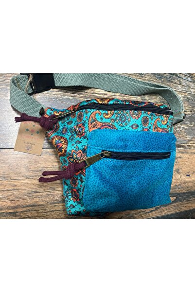 street&bagdnz Rez Ethnic Authentic Bohemian Waist Bag Daily Travel Usable Large Volume Turquoise