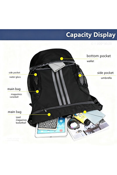 Youtrico Drawstring Backpack,Gym Sack String Bag for Men&Women,Student School Football Storage Large,Gym bag