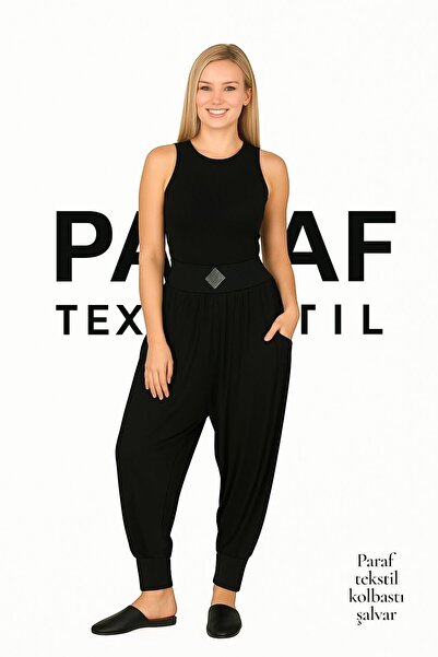 PARAF TEKSTİL Kadın Sosyete Stil Kolbastı Şalvar