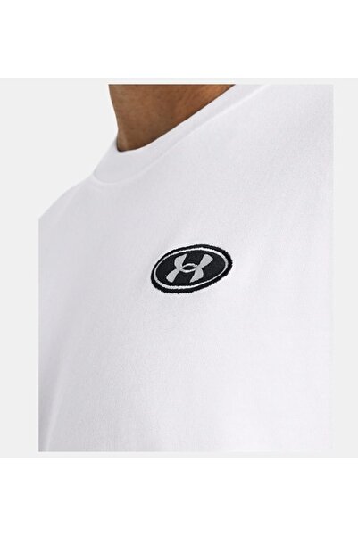 Under Armour Ανδρικό μπλουζάκι Ua Hw Lc Patch Ss 1382902-100 Λευκό / Μαύρο