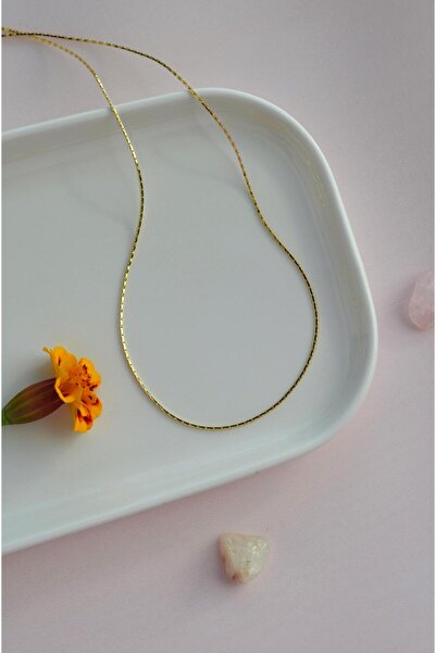 Sacce Scarves&Accessories İncecik Zincir Kolye 14 K Gold Kaplama