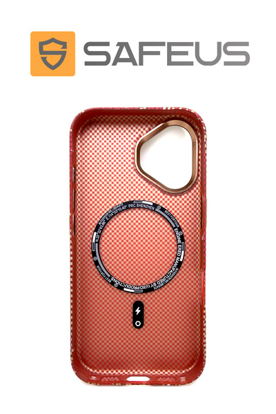 SAFEUS iPhone 17 Carbon Fiber Magsafe Compatible Hard Shockproof Premium Case
