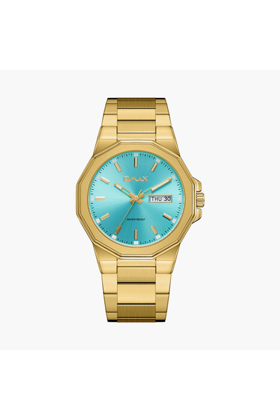 Omax Men's 40MM Gold Analog Metal Strap Watch | SQ-AT003GT1I