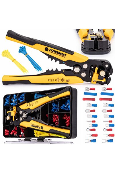Powermat Dispozitiv, cleste pentru sertizat decupat cabluri, 260 accesorii,