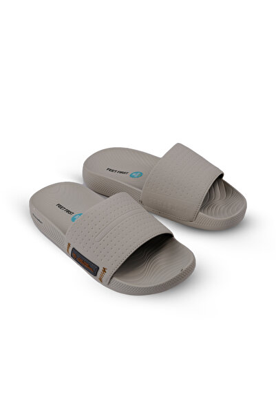 feet first Men's modern slippers with a touch of luxury and a natural foam interior.