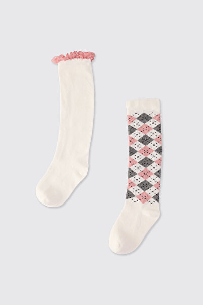 Panço Kız Çocuk 2'li Dizaltı Çorap