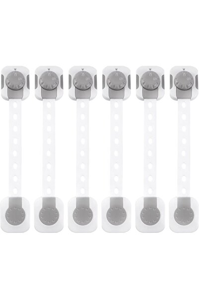 Generic SKY-TOUCH Child Safety Locks - Adjustable Double-Button Anti-Pinch (12-Pack)