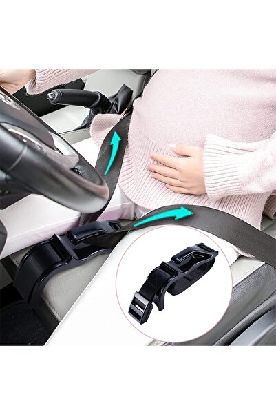 Generic Pregnancy Seat Belt (Big Three) – Adjustable Bump Belt, Prevents Abdominal Pressure, Black