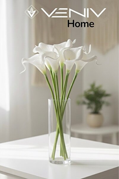 VENİV HOME 6 Dal Islak Dokulu Gala Çiçeği- Gelin Çiçeği- Yapay Çiçek-25 cm