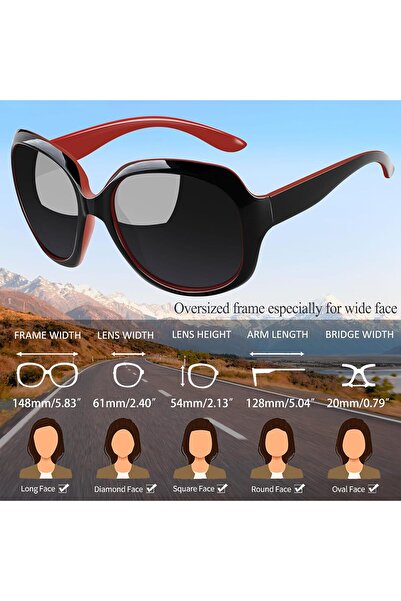 Joopin Polarized Sunglasses for Women Oversized UV400 Protection