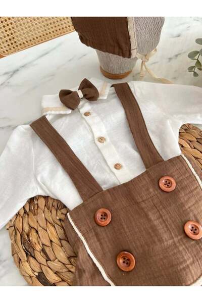 Doray Organic Baby Boy Salopet Set |   Newborn & Baby Clothing