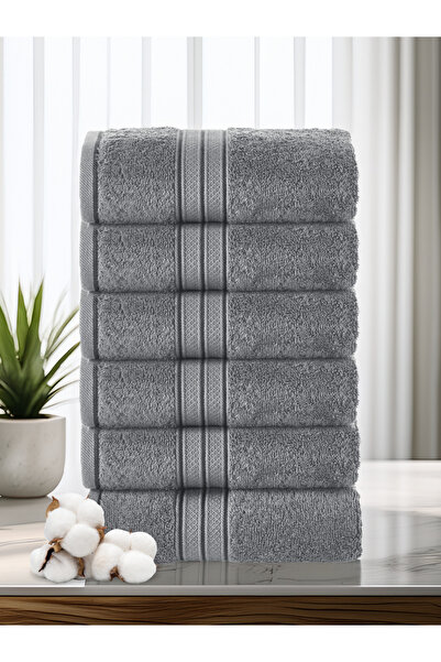 Donetella 6 - Pcs Premium Hand Towels (40x70cm) 600 GSM 100% Combed Cotton