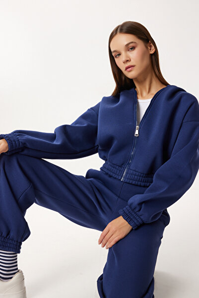 Lovelyİstanbul cu căptușeală din fleece din material subțire Set de sus și de...