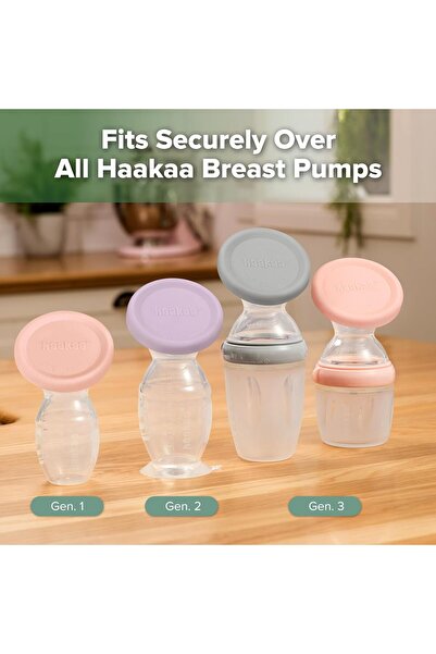 Haakaa Manual Breast Pump Silicone Lid - Fits All Breast Pumps, Light Lavender