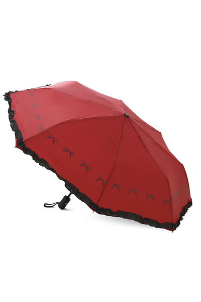 TYN STORE Şık Kurdeleli Fırfırlı 8 Fiber Telli Full Otomatik Şemsiye