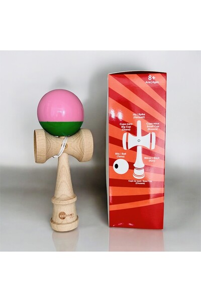 GIA'S WORLD Kendama USA doua culori Roz-Verde Jucarie Interactiva copii si ad...