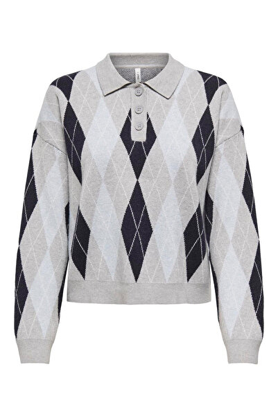 ONLY Onlibi Regular Fit Buttoned Polo Neck Sweater Sweater 15360541