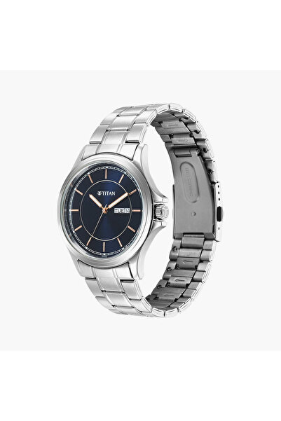 Titan Men's 42 MM Silver Analog Stainless Steel Watch | 1870SM04