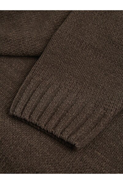 Jack & Jones Men's Brown Jcocrest Knit Jacquard Crew Neck Sweater & Cardigan 12287251-Chocolate