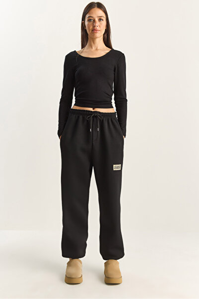 Bianco Lucci Γυναικείο Basic Jogger Relaxed Fleece Φούτερ 60283860