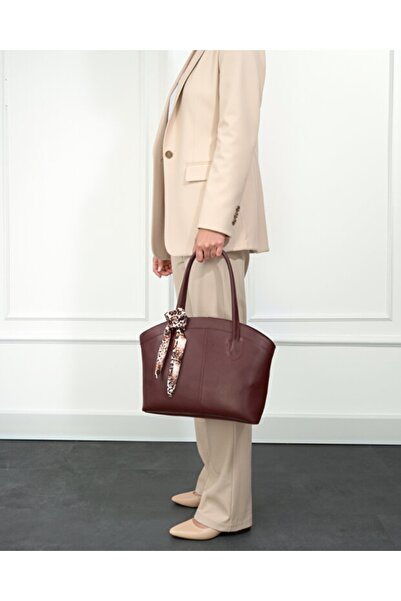 HONEY BAG Rui̇ Scarf Double Handle Shopper Women's Hand and Shoulder Bag (the Scarf May Vary in Appearance.)