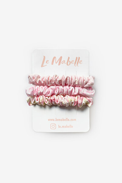 Le Mabelle Pink Shades 3-Piece Ruffled Girls' Rubber Buckle