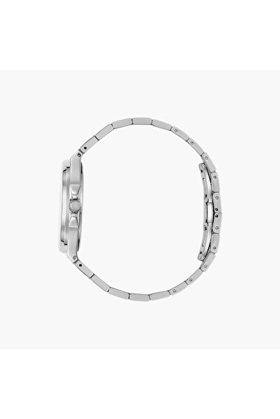 Omax Silver Stainless Steel Men's Watch