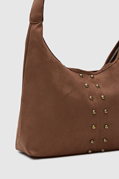 Generic Brand حقيبة يد وكتف من جلد الغزال فالنتا