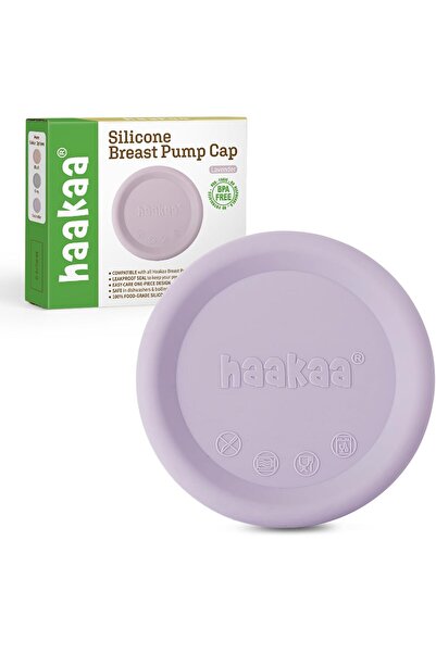 Haakaa Manual Breast Pump Silicone Lid - Fits All Breast Pumps, Light Lavender