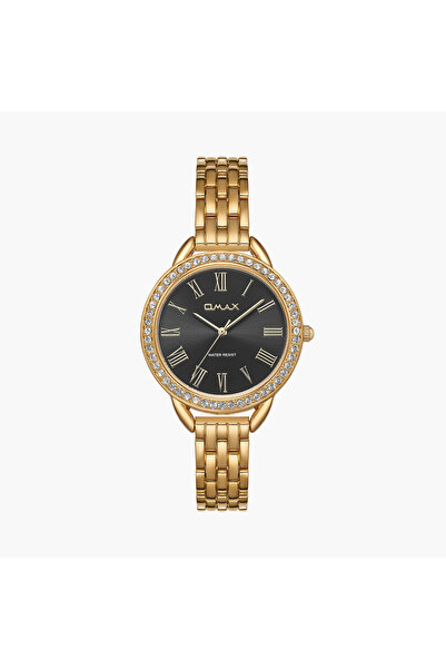 Omax Women's 32MM Gold Analog Metal Strap Watch | UT-CS006G21A