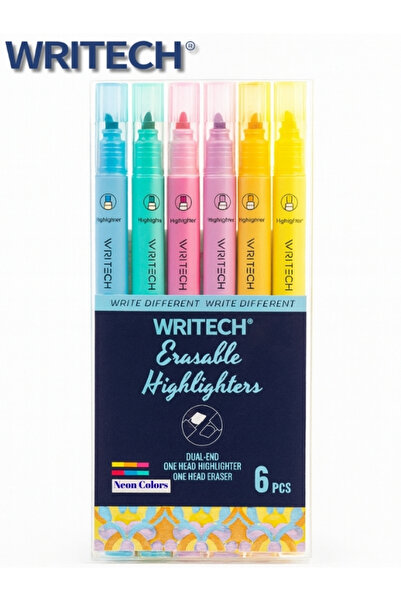 Writech Highlighters Silinebilir Fosforlu Kalemler 6'Lı Set