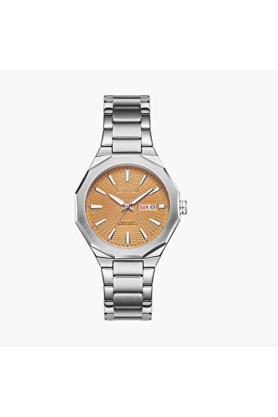 Omax Men's 42MM Silver Analog Metal Strap Watch | 00BFD001I009